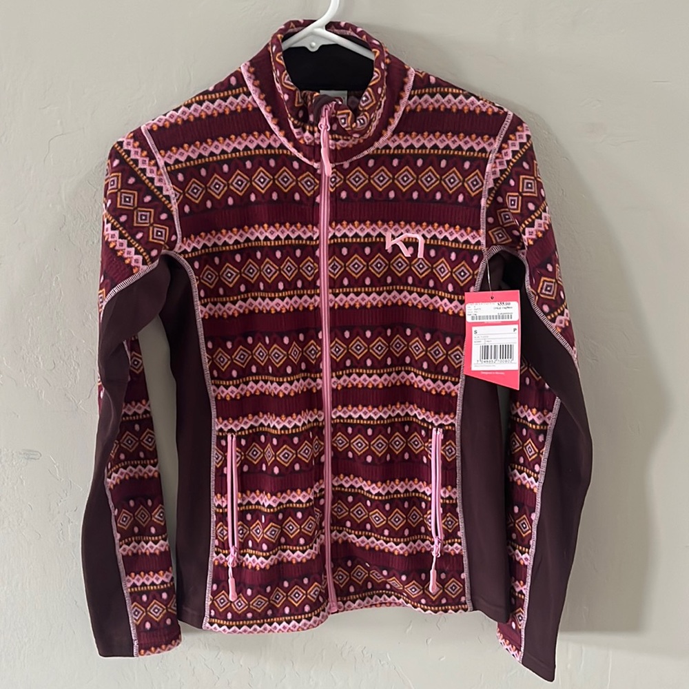 Kari Traa, full zip thin sweatshirt/base layer, Small - brand new, never used